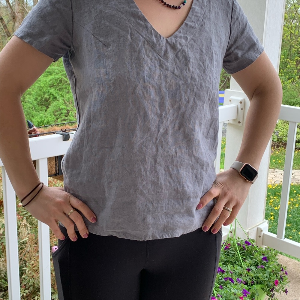 NPL Zurich fitted tee NotPerfectLinen Grey
